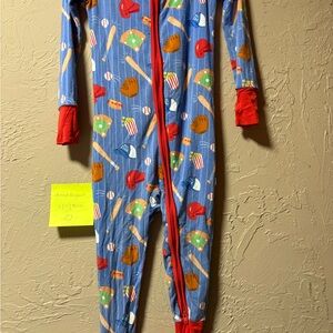 Little Sleepies Blue and Red Baseball Kids Pajama